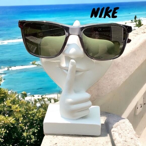 NIKE NEW UNREST SE 57MM SUNGLASSES CRYSTAL ANTHRACITE/GREEN 57MM LENS UNISEX - Picture 1 of 5